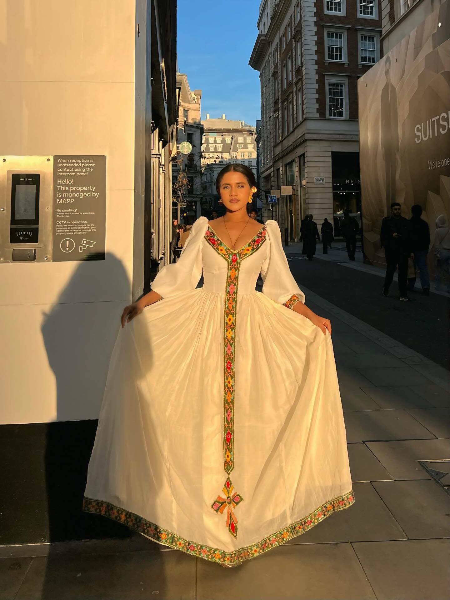 Stylish Puff Sleeve Habesha Kemis Long Sleeve Habesha Dress Traditional Ethiopian Clothing 576