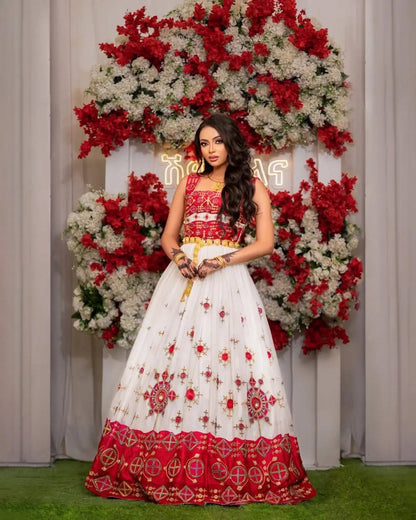 Cultural Habesha Dress Traditional Ethiopian Wedding Dress Authentic Habesha Kemis 133