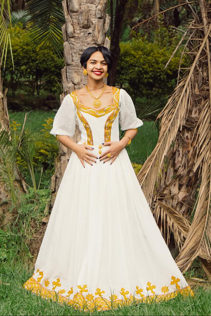 Luxury Habesha Dress for Women Handcrafted Ethiopian Clothing Habesha Kemis For Cultural Elegance 234