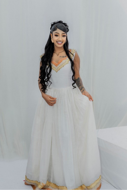 Graceful Habesha Dress Traditional Ethiopian Wedding Style